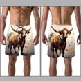 thumbnail image 3 of luoweisi Men's Beach Shorts Quick Dry Swim Trunks with Mesh Lining Butterfly and Cow S, 3 of 5