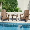 thumbnail image 6 of SERWALL Outdoor Small Folding Side Table, HDPE All Weather Adirondack End Table, No Assembly Required, Brown, 6 of 9