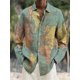 thumbnail image 1 of Camisa de hombre de manga larga con solapa, suelta, informal, para exteriores, primavera y verano, material de alta calidad, costura de mapa, cuadros, impresión 3D, talla grande, 1 of 6
