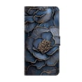thumbnail image 2 of Case For iPhone 12 Pro Crystal Material Painted Pattern With Multi-Card Holder Bills Slot, PU Leather Magnetic Wallet Case,Dark blue,For iPhone 12 Pro, 2 of 6