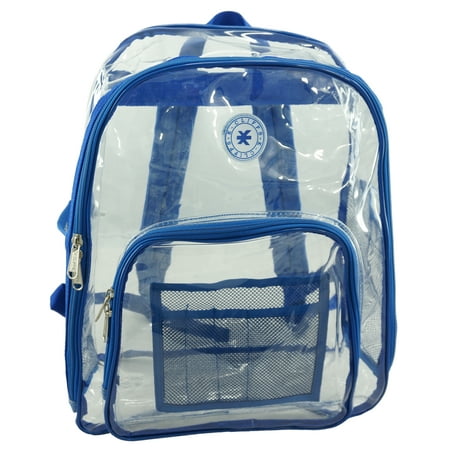 Scarlet Womens Backpack - K-Cliffs Heavy Duty Clear Backpack See Through Daypack Student Transparent Bookbag Red
