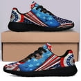 thumbnail image 3 of Happy 4th Of July Chocolate Labrador Retriever American flag Shoes Sneakers Black Size 7.5, 3 of 7