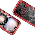 thumbnail image 3 of Funda Mangix para iPhone 17 Pro Max de metal con cristal templado rojo, 3 of 7