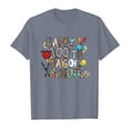 thumbnail image 4 of FhsagQ T-Shirt Décontracté Imprimé Mode Manches Courtes Col Rond Ample pour Filles, Printemps, Taille 6/7 Gris 5-6 Ans, 4 of 4