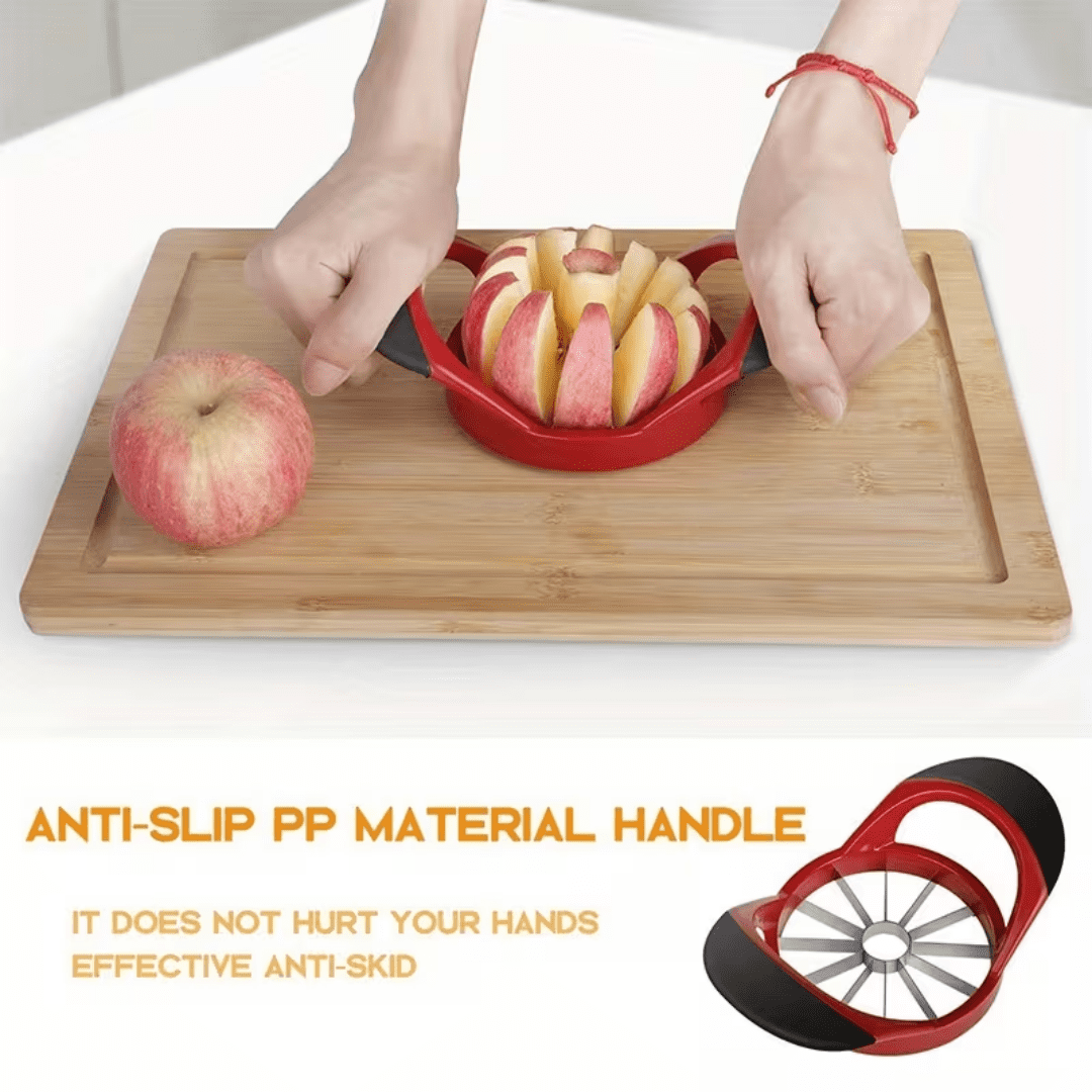 Apple Cutting Machine Slicer, Stainless Steel Apple Corer, 4.72-Inch Apple Slicer Tool With 12 Ultra Sharp Blades, Lightweight Apple Slicer And Corer With Anti Slip Handle