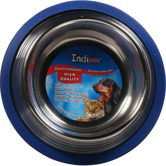 Indipets Silver Touch Anti-Skid Dog Bowl 8oz