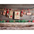 thumbnail image 2 of MOHome Christmas Photography Backdrops 7x5ft Gift and Dolls Hang on Wood Wall Background for Photo Backdrop, 2 of 4