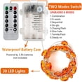 thumbnail image 4 of 3D Acorns Pumpkin Maples String Lights 10Ft 30LEDs Battery Powered Light with Remote Control Halloween Thanksgiving Decor, 4 of 9