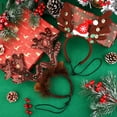 thumbnail image 2 of Sombreros navideños para mascotas, anillo navideño para el cabello, sombrero rojo, sombreros de asta de Reno, ropa navideña para mascotas, adornos para el pelo de perro, 2 of 5