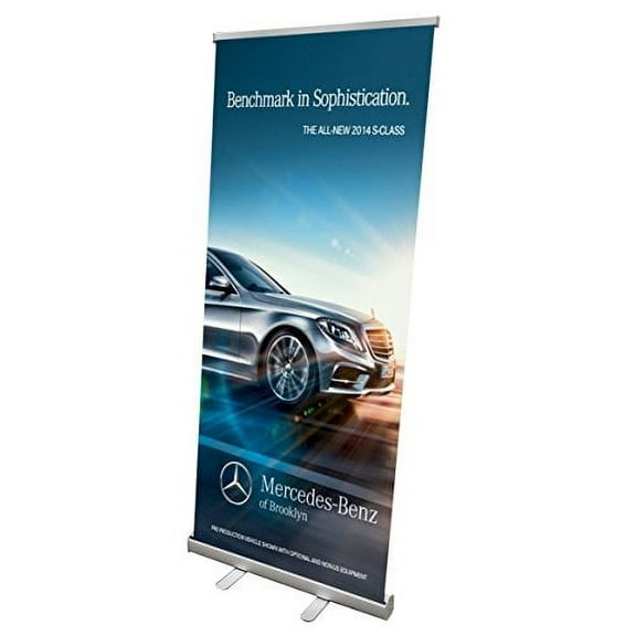 Signworld 33" Retractable Roll Up Banner Stand Display