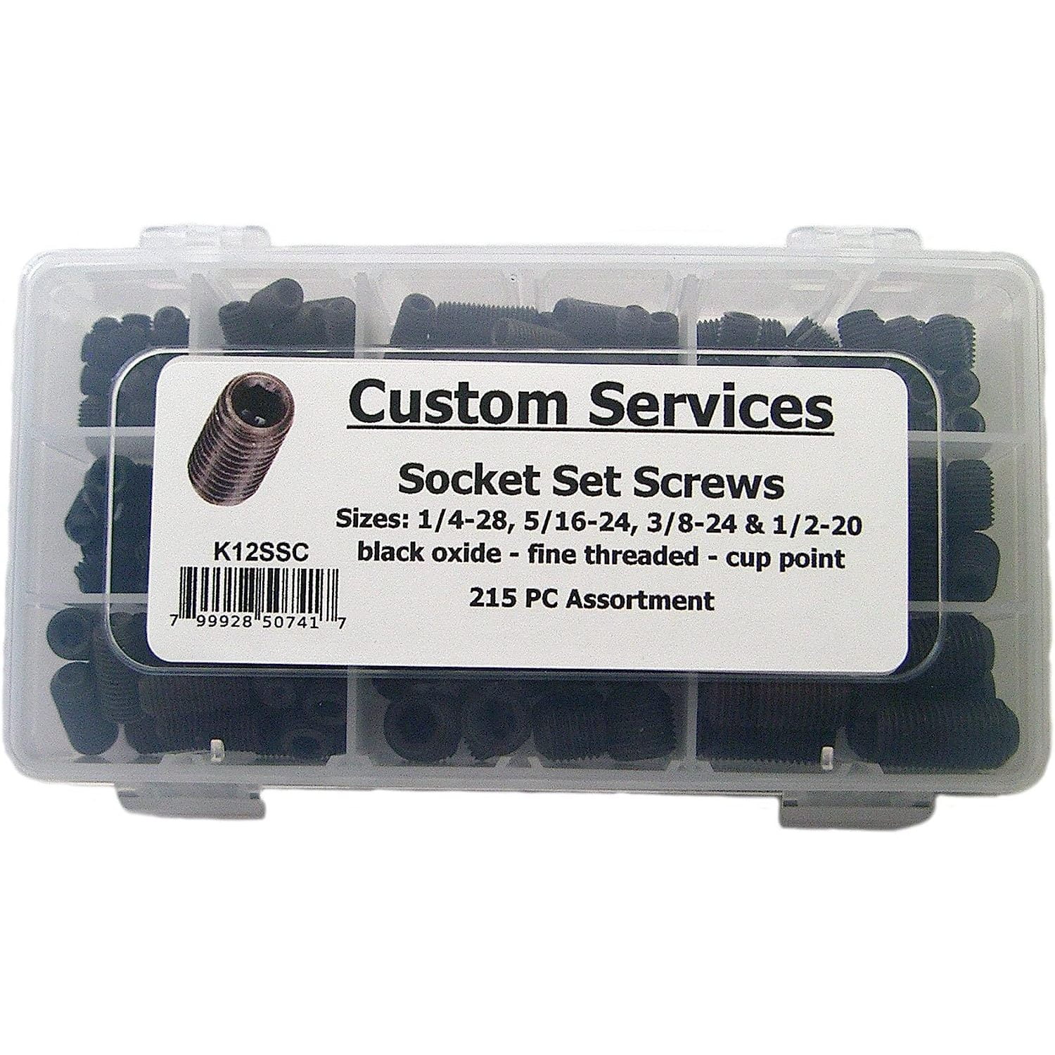 Fine Thread Set Screw Assortment Kit (1/4" 1/2")