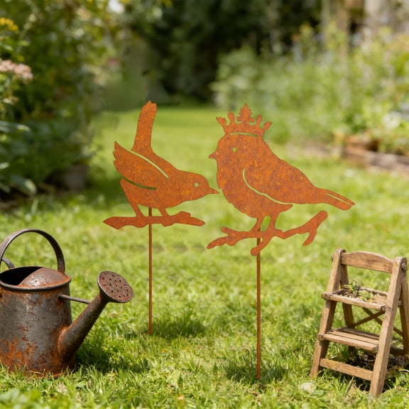 Inerposs Wrought Iron Garden Flower Pot Decorations, Outdoor Courtyard Inserts, Elegant Garden Silhouettes, Durable Yard Art for Landscape Enhancement, Low-Maintenance Outdoor Decor
