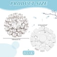 thumbnail image 2 of 30 Pcs Rhinestone Buttons Embellishments 19mm Silver Flower Flatback Rhinestone Buttons Button Embellishments for Crafts Jewelry Making Headband Dress Wedding Decoration, 2 of 9