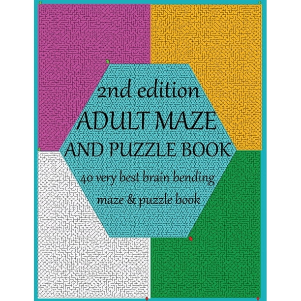 ADULT MAZE AND PUZZLE BOOK 40 very best brain bending maze & puzzle
