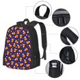 thumbnail image 2 of Balery Candy Corn (2) Mochila para hombre y mujer - Tela Oxford 600D resistente - Gran capacidad, resistente al agua, ideal para la escuela, viajes y senderismo, 2 of 6