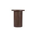thumbnail image 5 of Round Solid Wood End Table Brown Pedestal Side Table Living Room Furniture Accent End Table with Solid Wood Base, 5 of 8