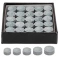 thumbnail image 3 of 50pcs Pool Tips LP American Snooker Leather Head Billiard Cock Leather Head Replacement Accessory 9mm, 3 of 6