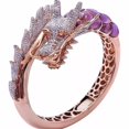 thumbnail image 4 of 1 chapado en oro rosa de dos tonos dedo anillo tamaño anillos adecuado para la mayoría de las mujeres exquisito día de San Valentín anillos de cumpleaños anillo, 4 of 8