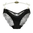 thumbnail image 2 of Lingerie for Women lace Panties Seamless Cotton Panty Hollow briefs Underwear Black/M, 2 of 4