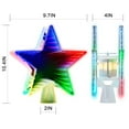 thumbnail image 4 of Christmas Star Tree Topper, Double Sided Tunnel Mirror Surface, 12 Lighting Modes, Built-in 6 Projected Patterns, Multi-color Light, 4 of 7