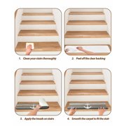 Anchor Brown Stair Treads Non Slip Runners Rugs, 4 Pcs Carpet for Stairs with Adhesive, Nautical Grey Rustic Farmhouse Wood Grain Stair Mats Pads Indoor Stair Treads for Wooden Steps 8x30