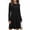 Dresses-965Black, variant on Gamivast Sweater Dress for Women Long Sleeve Crewneck Midi Dress A-Line Knit Dress Gold Button Detail Cuffs Solid Color Casual Office Work Wear
