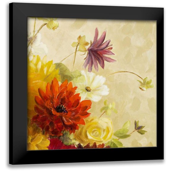 Loreth, Lanie 12x12 Black Modern Framed Museum Art Print Titled - Early Bloomers I