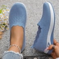 thumbnail image 2 of SuTry Women's Slip On Sneakers Walking Shoes Breathable Knit Mesh Lightweight Soft Sole Easy On Scalloped Collar Comfort Cushion School Outdoor Travel Casual Flats(43), 2 of 9