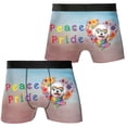thumbnail image 3 of Peace Love Pride Bichon Frise with Rainbow Sunglasses LGBT LGBTQ+ All Over Print Boxer Briefs Underwear for Men Dad Bichons Dog Lovers Gifts Idea - 01004, 3 of 6