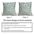 thumbnail image 6 of Teal Floral Pillow Covers 20x20 Set of 2 Botanical Print Vintage Spring Flower Plant Cream Decorative Throw Pillow Cases Outdoor Farmhouse Cushion Covers Decor for Sofa Couch Bed, 6 of 7