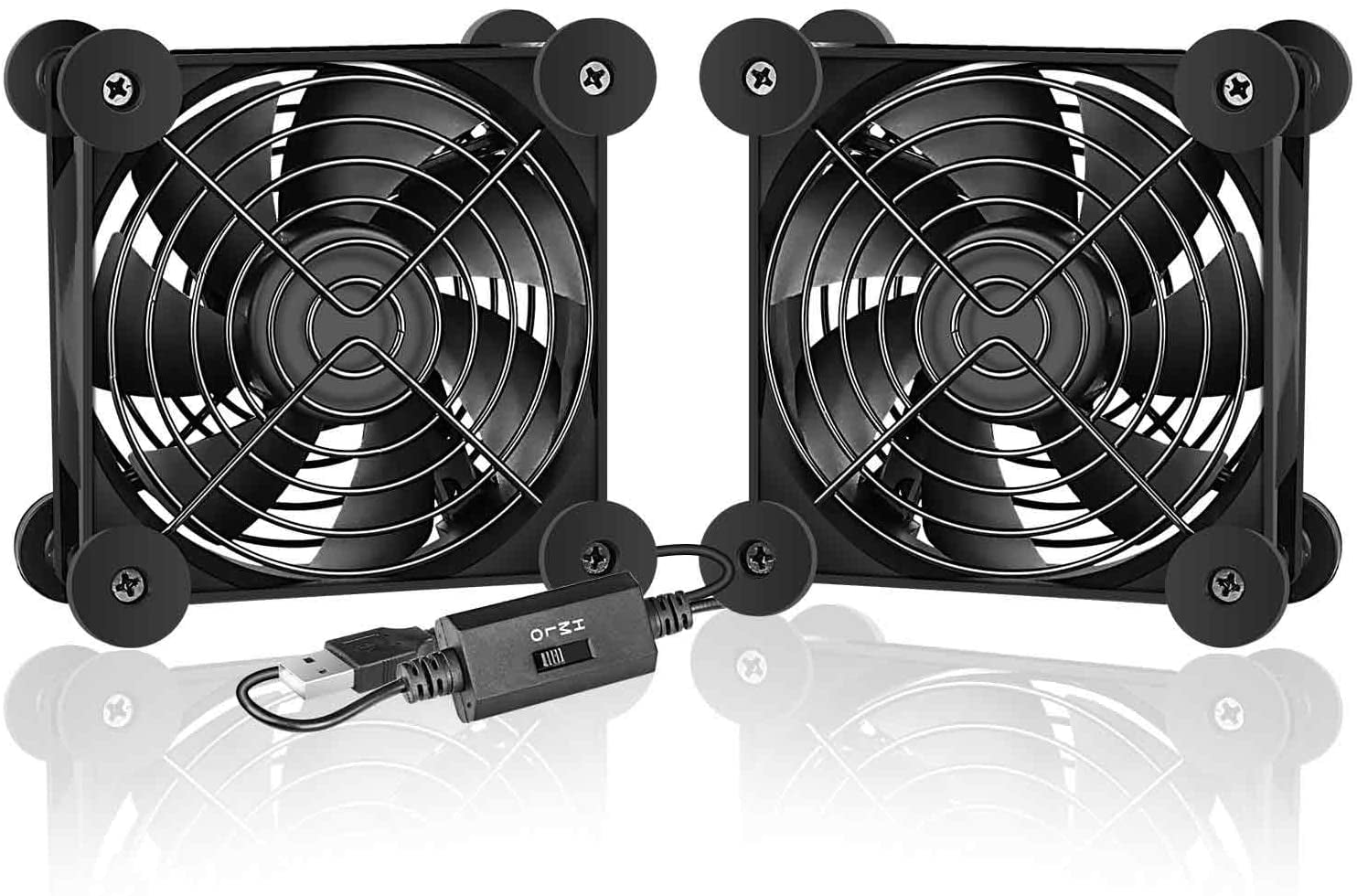 AC Infinity MULTIFAN S4 Quiet 140mm USB Fan for Receiver DVR Playstation Xbox Computer Cabinet Cooling
