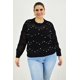 thumbnail image 5 of Suéter con perlas Roman Fashion Tallas Extras 3031 Negro UNI, 5 of 7