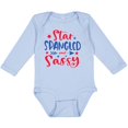 thumbnail image 3 of Inktastic 4th of July Star Spangled and Sassy with Arrow and Stars Boys or Girls Long Sleeve Baby Bodysuit, 3 of 5