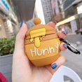 thumbnail image 3 of Super Cute Honey Pot Design Soft Silicone Creative Hunny Wireless Earphone Shockproof Protector Compatible For AirPods Pro With Mini Hook Yellow, 3 of 8