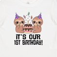 thumbnail image 4 of Inktastic Twins 1st Birthday Sloth Boy Girl 1 Year Old Boys or Girls Baby T-Shirt, 4 of 5