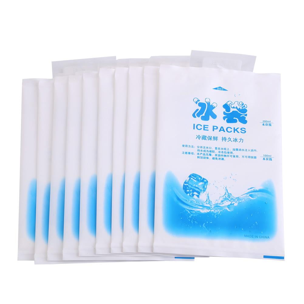 10Pcs Reusable Cold Gel Pack Instant Ice Pack for First Aid Sports Muscle Pain 