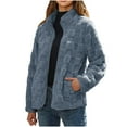 thumbnail image 2 of Hauts pour Femmes Mode Hauts Décontractés à Manches Longues Col en V Unis Hauts de Sortie Blouse, 2 of 5