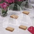 thumbnail image 3 of LCXmlly DIY Table Number Plate Smooth Transparent Acrylic Sign Holder Acrylic Sign Table Number Plate with Stand for Wedding Party Supplies, 3 of 9