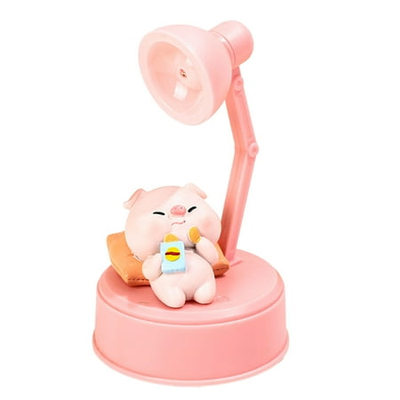 

Juhai Cartoon Night Light Adorable Appearance Battery Operated Soft Lighting Eye Protection Flicker-Free Decorative Resin Baby Girl LED Night Lamp Desktop Decoration Home Supplies