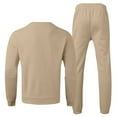 thumbnail image 5 of Stylish Men's Casual Two Piece Suit with O Neck Off Shoulder Sweatshirt and Drawstring Pants for Wardrobe, 5 of 5