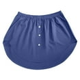 thumbnail image 2 of Luxalzxs Women's Mini Adjustable Shirt Extender Removable Layering Half Length Underskirt with Buttons, Plus Size Layering Fake Top Lower Sweep Skirt, Cotton A-Line Mini Skirt Underneath Fake Hemline, 2 of 3