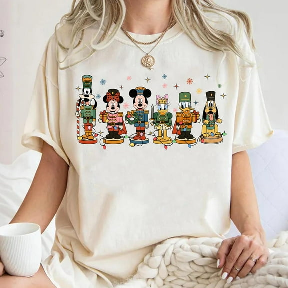Comfort Colors Disney Mickey and Friends Nutcracker Christmas T-Shirt, Party Tee, Very Merry Christmas Shirt, Disneyland Family Gift