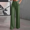 thumbnail image 2 of GigrtiJin Womens Suit Pants Wide Leg High Waisted Drawstring Trousers Dressy Casual Loose Work Office Palazzo Pants with Pockets, 2 of 5