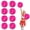 Colorful Mixed Rose Red, variant on 10 Pcs pom poms Cheer,pom poms Cheerleading with Finger Holes Cheer Pom Pomsfor Dance, Matches