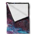 thumbnail image 2 of Pink Soft Flannel Fleece Blanket, Science Cosmos Outer Space Galaxy Print Universe Stars Astronomy Nebula Theme, Cozy Plush for Indoor and Outdoor Use, 50" x 60", Magenta and Black, by Ambesonne, 2 of 5