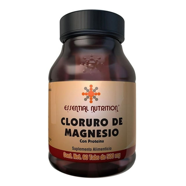 Suplemento alimenticio Essential Nutrition Cloruro de Magnesio 60 tabletas de 500 mg