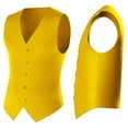 thumbnail image 2 of Antonio Uomo Men’s Suit Set – Slim Fit 3 Piece Blazer 2 Button Jacket Vest Pants for Formal Business Wedding Party Prom Solid Dress Suits Yellow 2XL, 2 of 7