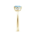 thumbnail image 3 of Angara Natural 0.9 Ct. Aquamarine with Diamond Classic Ring in 14K Yellow Gold for Women (Ring Size: 11.5), 3 of 10