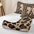 thumbnail image 4 of Erosebridal Chic Leopard Print Twin Quilt Set,Light Brown Bowknot Print Twin Coverlet Set For Bow Lovers,2-Piece, 4 of 7