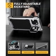 thumbnail image 4 of Military Grade Aluminum Magnetic Case for iPhone 15 (6.1"), Heavy Duty Rugged Cover with Built-in Glass Screen Protector & Camera Kickstand,Silver, 4 of 6
